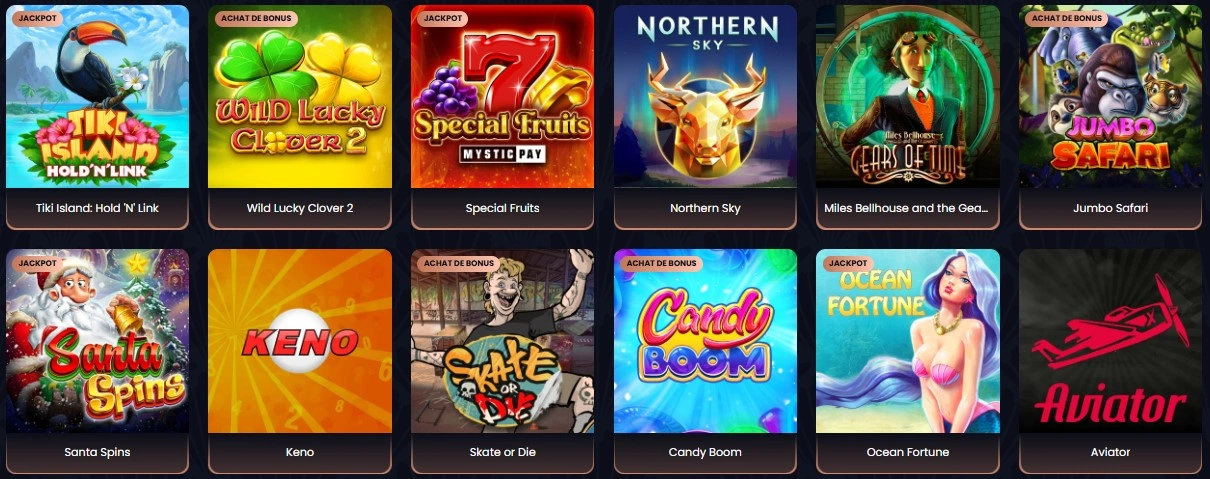 Sélection des slots les plus joués sur GreatSpin Casino par la communauté