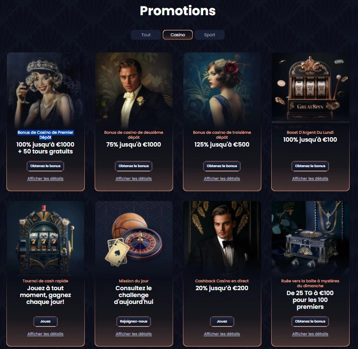 Affrontez d’autres joueurs dans notre challenge hebdomadaire de casino.